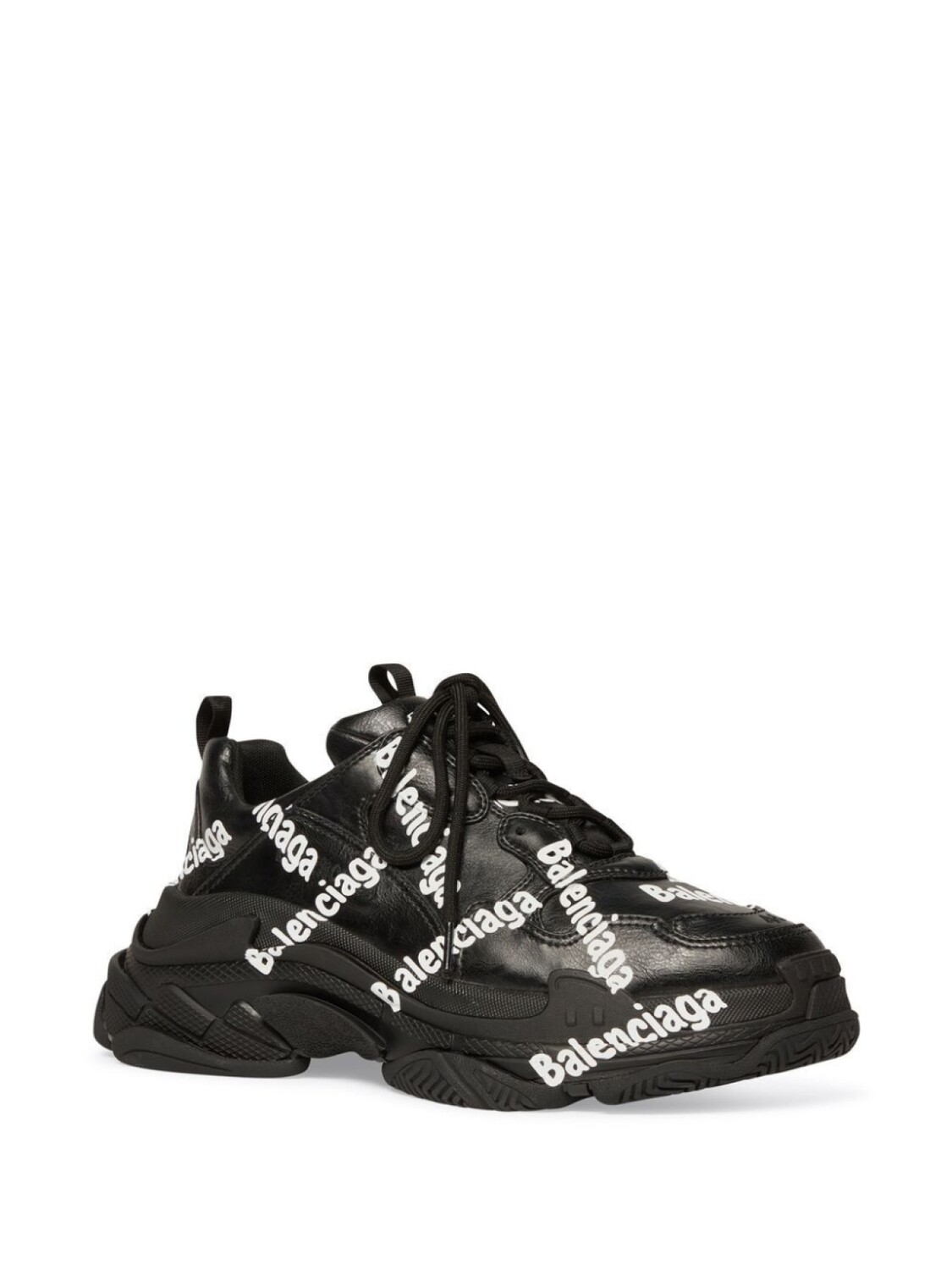 

Кроссовки Balenciaga Triple S With Logo 524039W2FAB, черный/белый