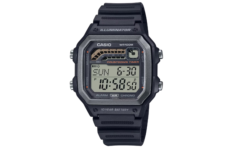 

Мужские черные часы WS-1600H-1A CASIO