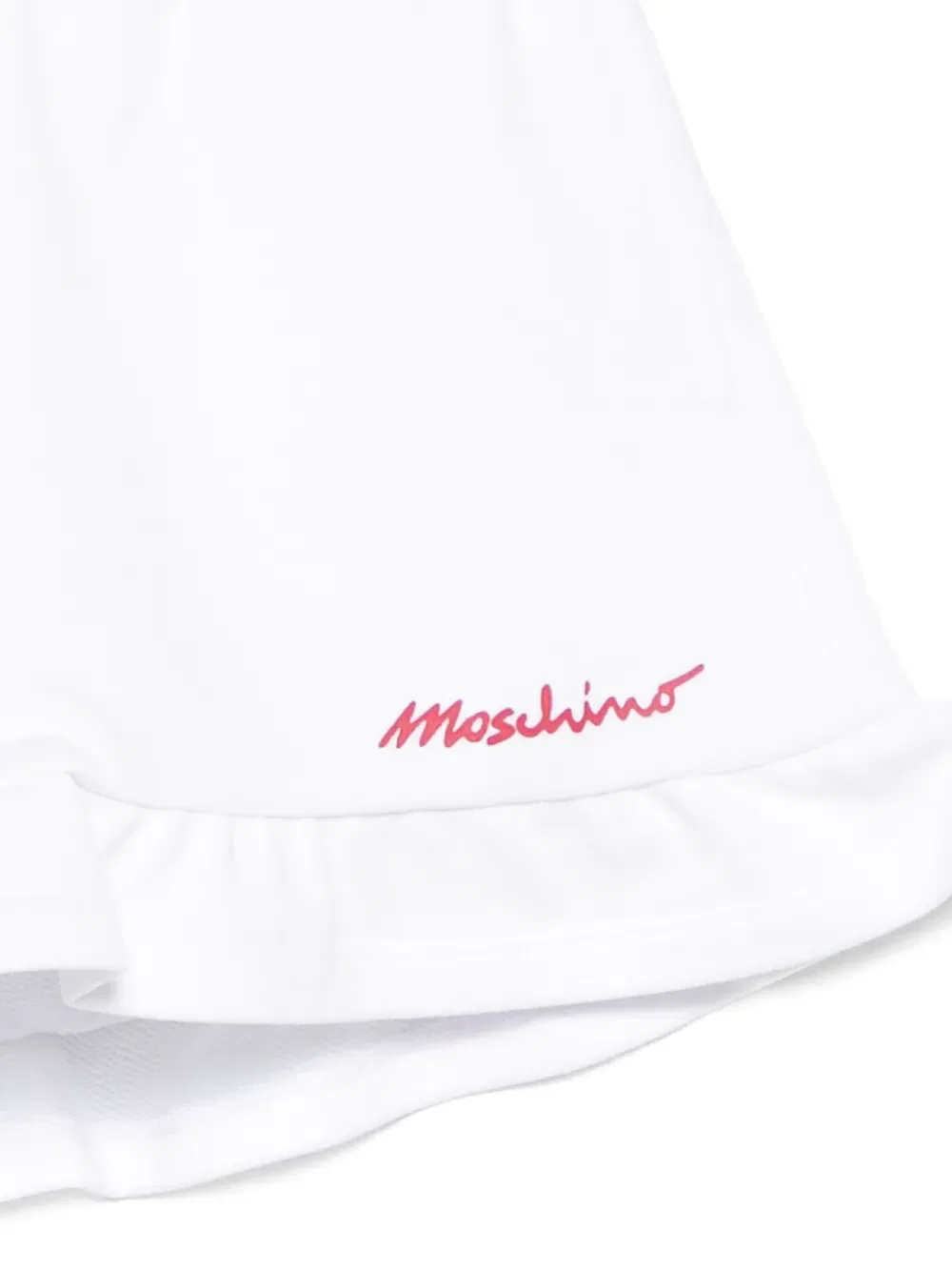 Шорты с оборками и логотипом Moschino Kids, белый — фото 3