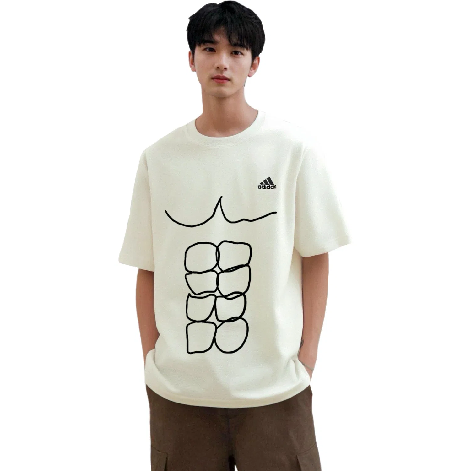 Футболка Adidas MUST HAVES Unisex белая — фото 4