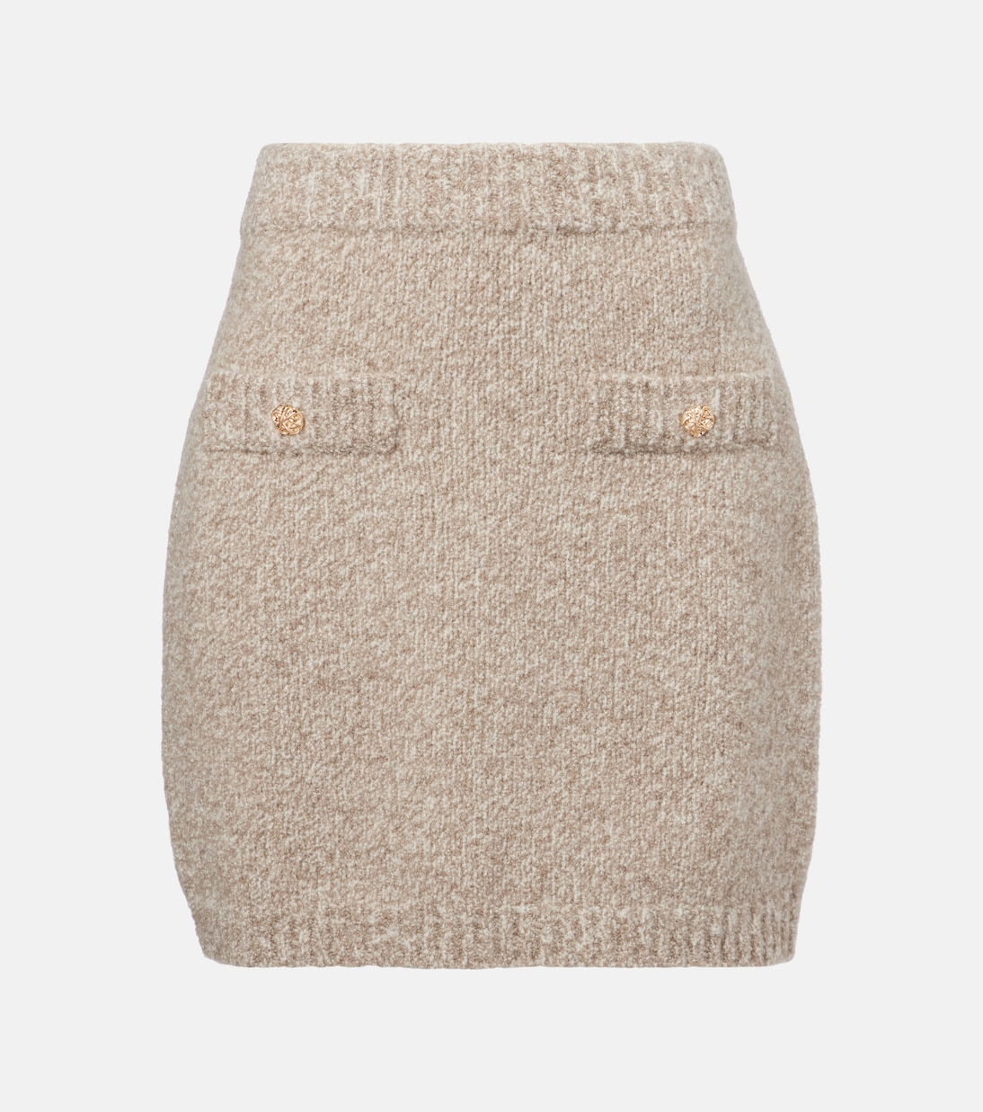 

Мини-юбка из кашемира с добавками Jardin des Orangers, бежевый