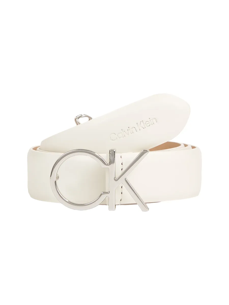 

Кожаный ремень Calvin Klein "CK LOGO BELT 3.0", белый