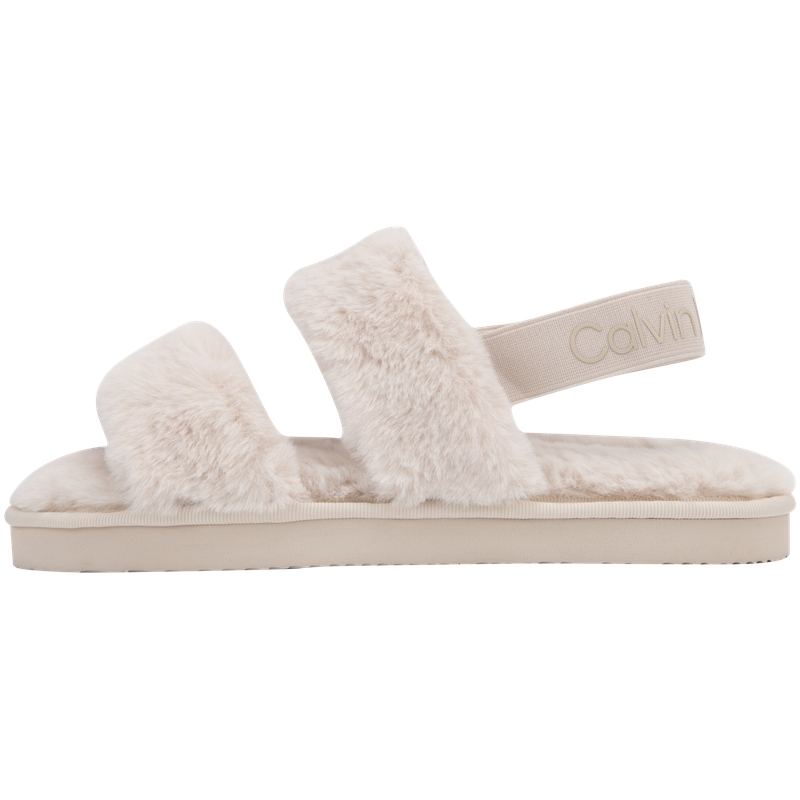 Сандалии женские с одним ремешком CKJ CALVIN KLEIN JEANS, Ivory White
