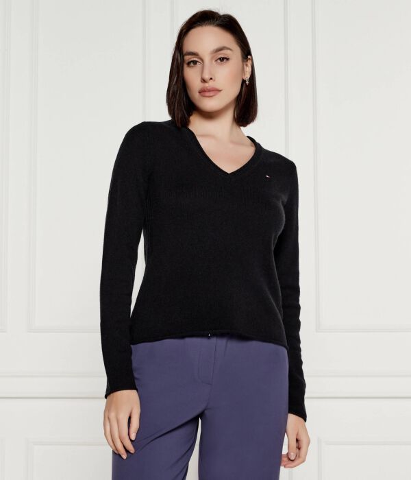 

Шерстяной свитер Regular fit Tommy Hilfiger, черный