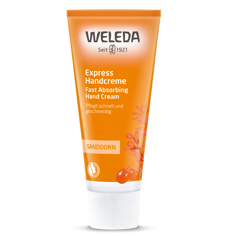 

Крем для рук с облепихой sea buckthorn fast absorbing hand cream Weleda, 50 мл