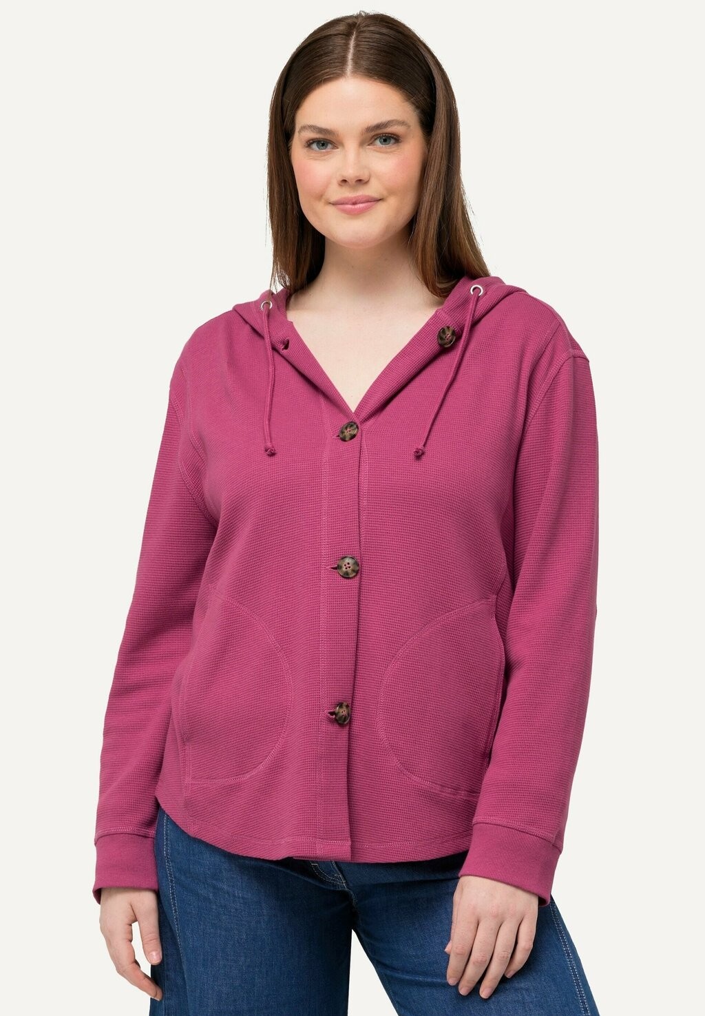

Кардиган WAFFLE TEXTURE LONG SLEEVE Ulla Popken, розовый