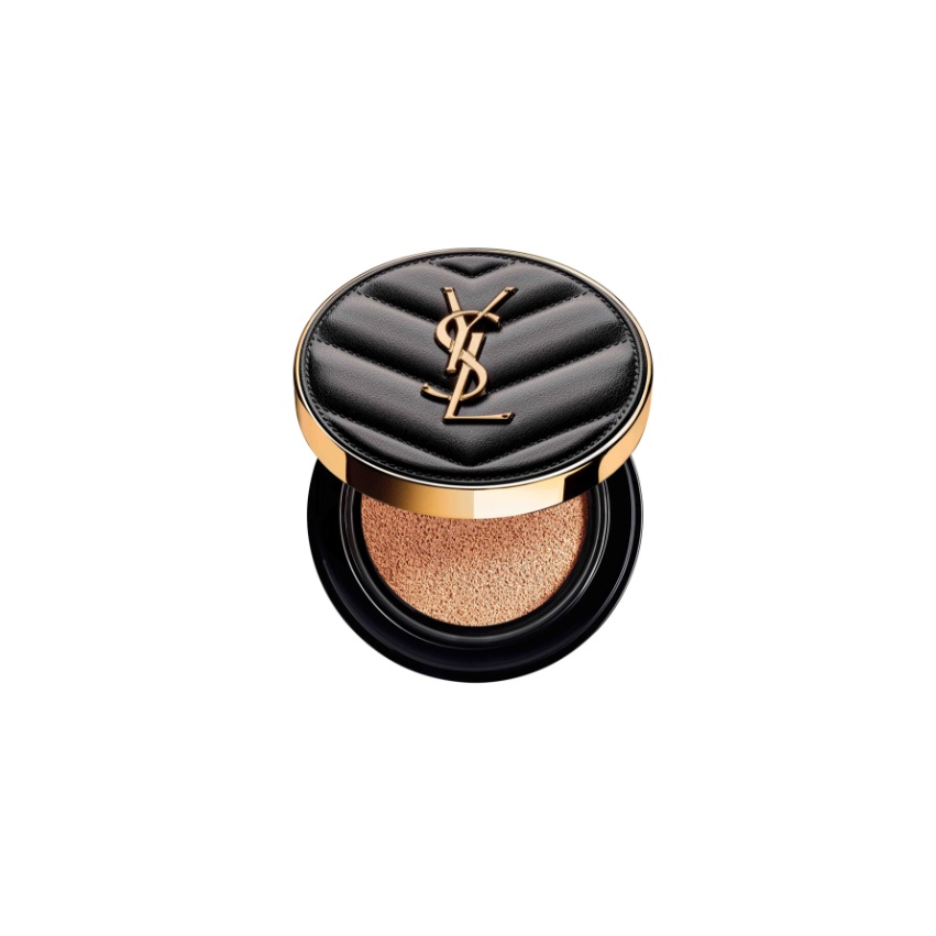 

SAINT LAURENT Черный кожаный тональный крем-подушечка для сияния Air Cushions для маскировки с солнцезащитой