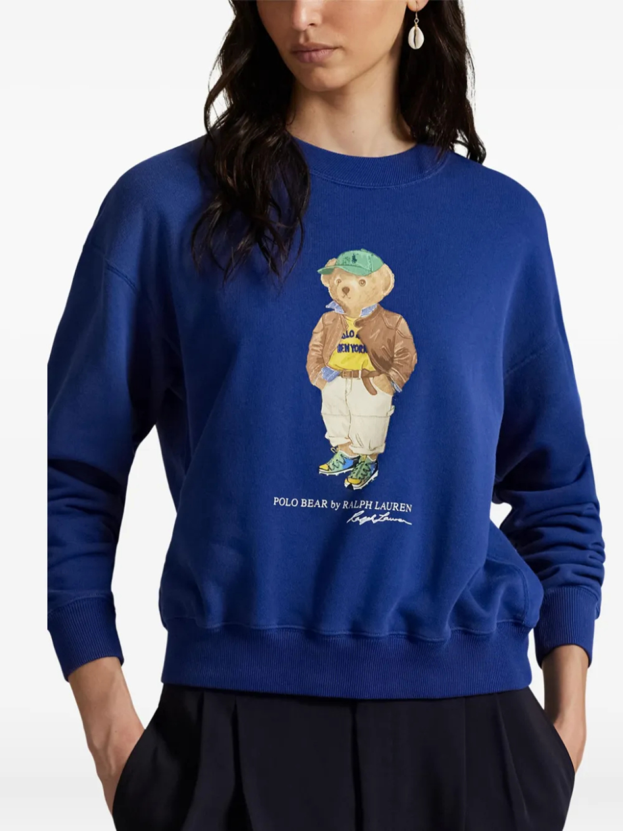 Толстовка Polo Bear с круглым вырезом Polo Ralph Lauren, синий — фото 3