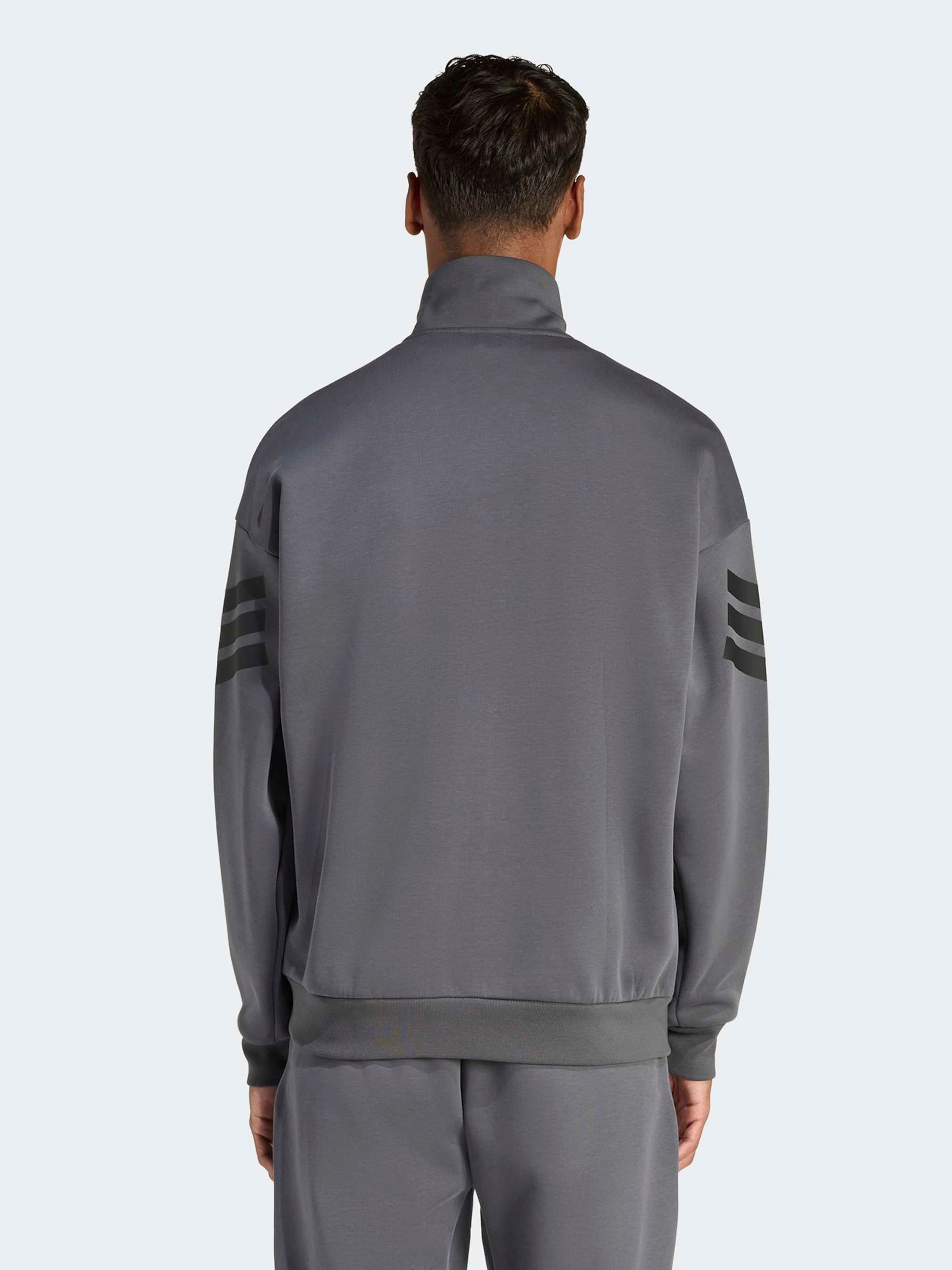Adidas Sportswear Спортивный худи на молнии в темно-сером цвете — фото 3