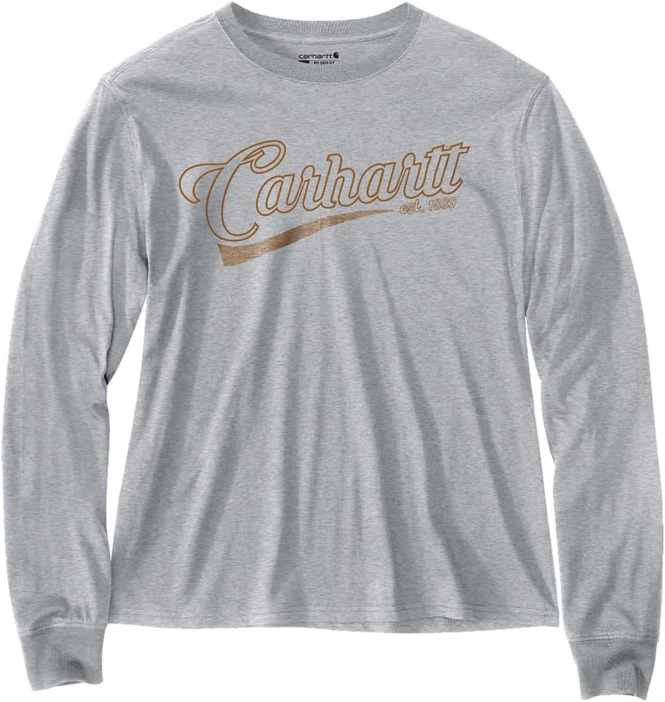 

Футболка Carhartt Women's 106574 Women's Tencel Fiber Series Loose Fit Long-S, Heather Gray