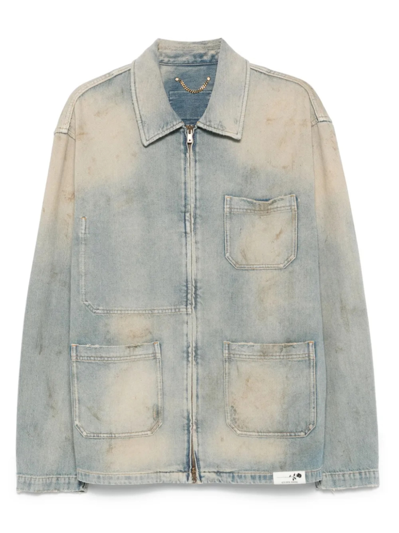 

Джинсовая куртка на молнии Golden Goose, синий