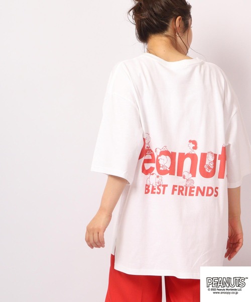 

Футболка с коротким рукавом, оверсайз PEANUTS, белый
