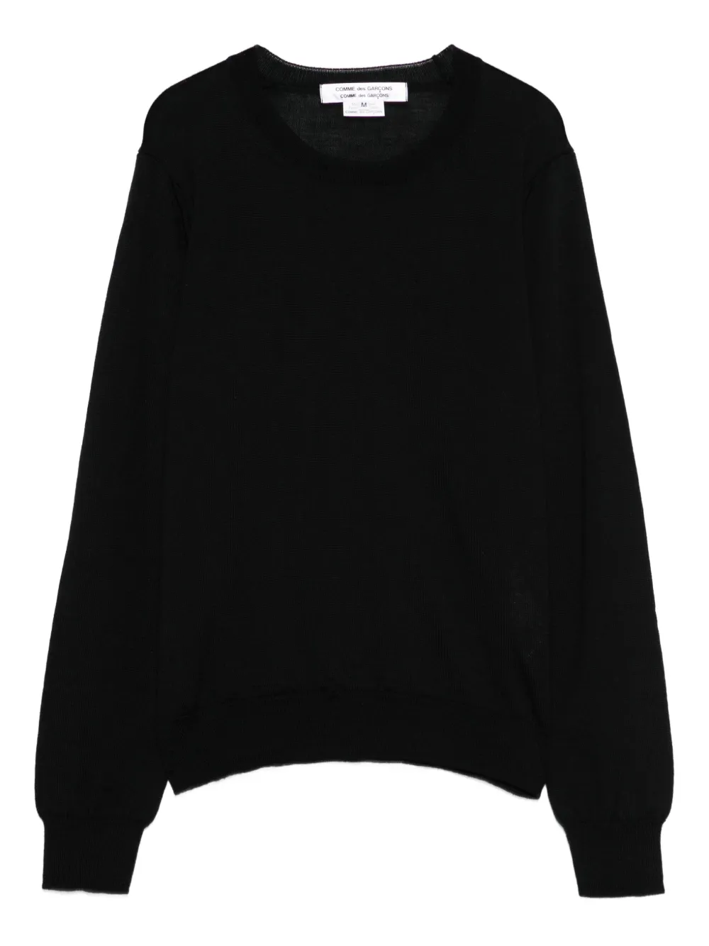 

Джемпер с круглым вырезом и длинными рукавами COMME DES GARCONS, черный