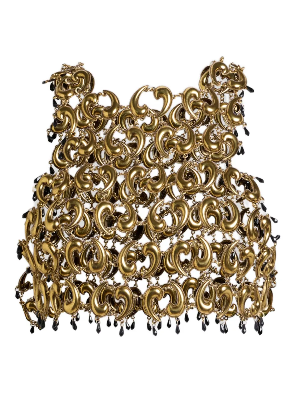 

Укороченный топ с пейсли и цепочками Etro, нейтральный