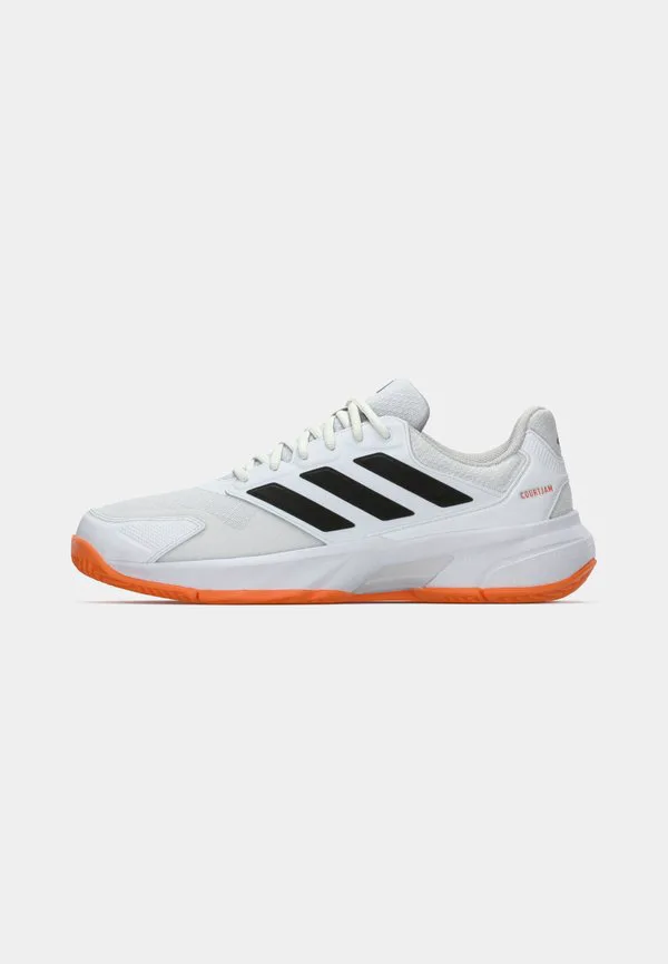 Теннисные кроссовки courtjam control 3 all-court Adidas Performance, Footwear White/Core Black/Lucid Orange — фото 2