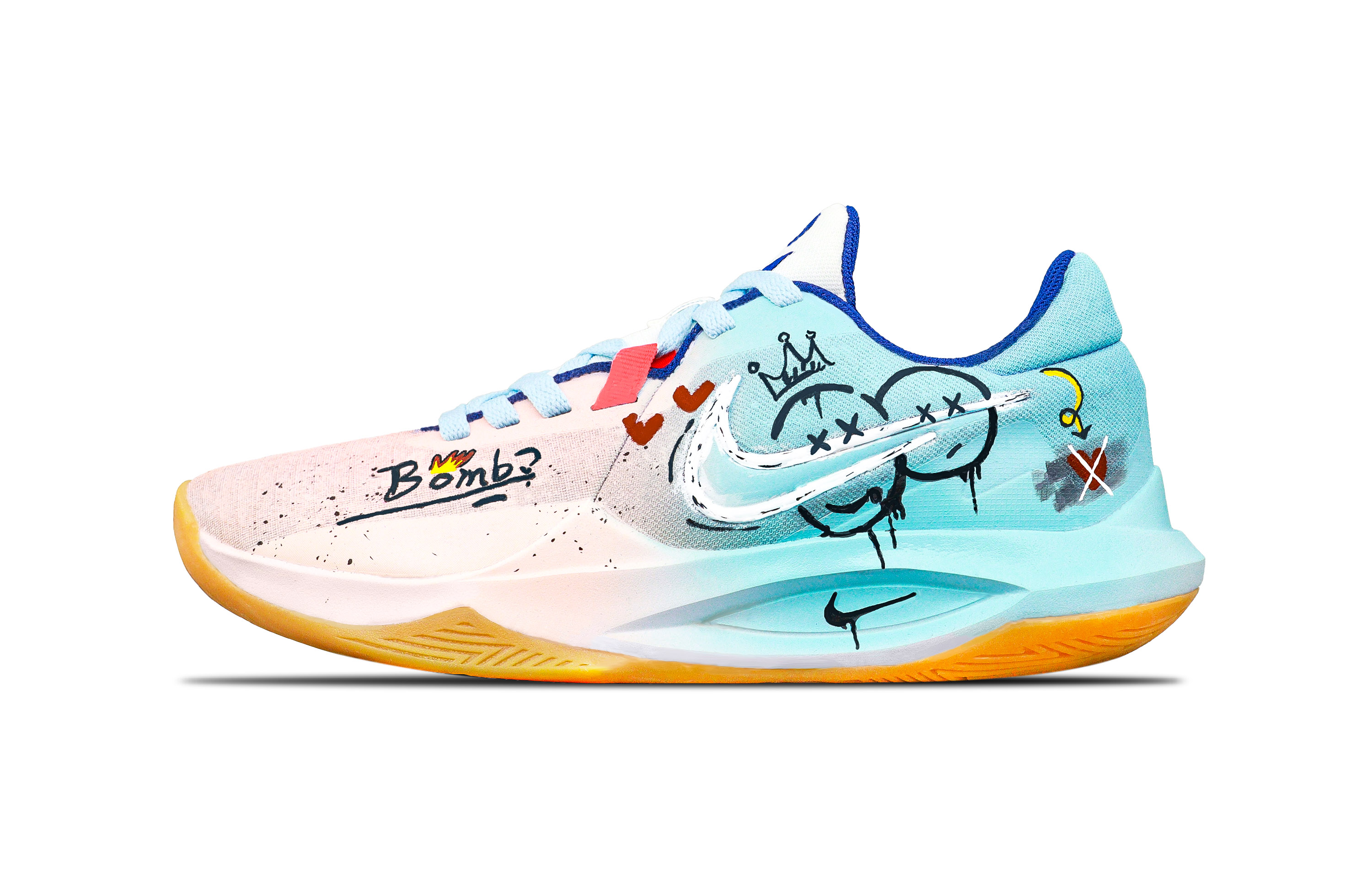 

Nike Баскетбольные кроссовки Precision 6 Explosion Rhythm с амортизацией, противоскользящие и износостойкие, низкие, мужские, синие