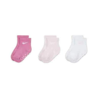 Носки Nike Core Swoosh Toddler Gripper Box Set (3 шт), цвет Pink Foam