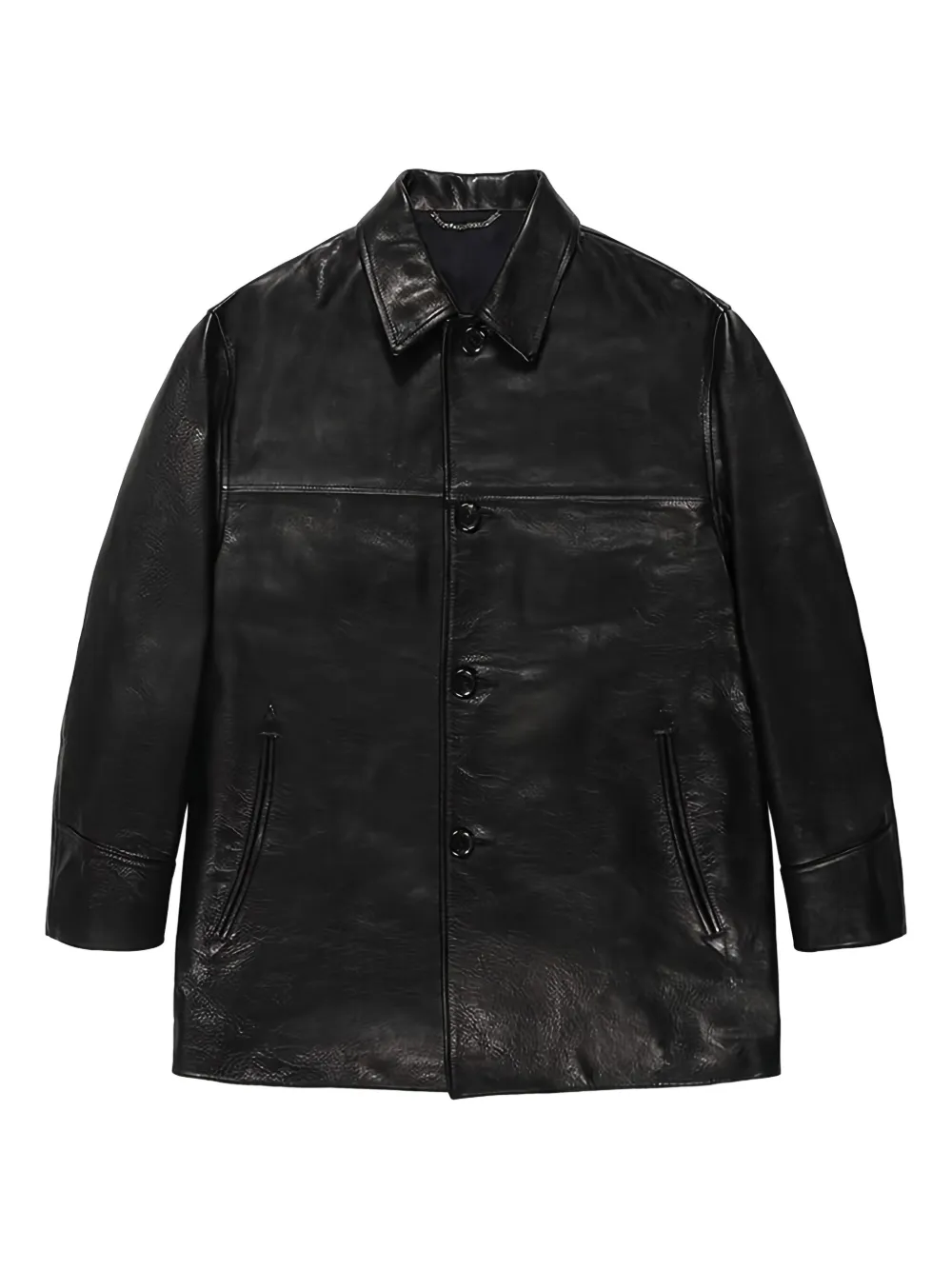 

Рубашка Button-fastening leather jacket WACKO MARIA, черный