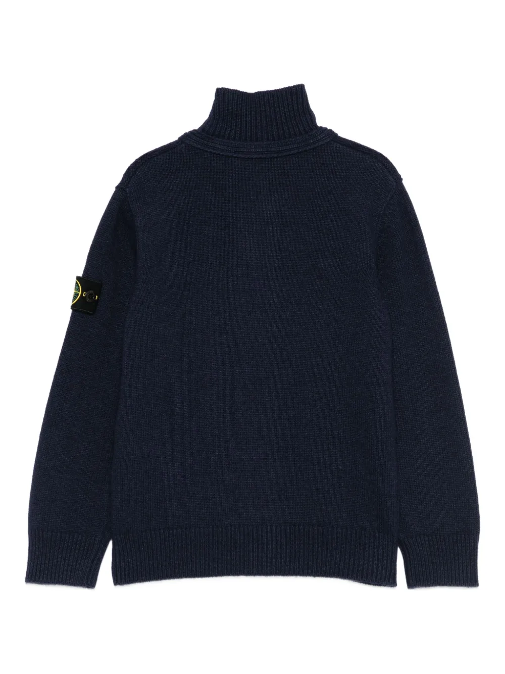 Кардиган на пуговицах с высоким воротником Stone Island Junior, синий — фото 2