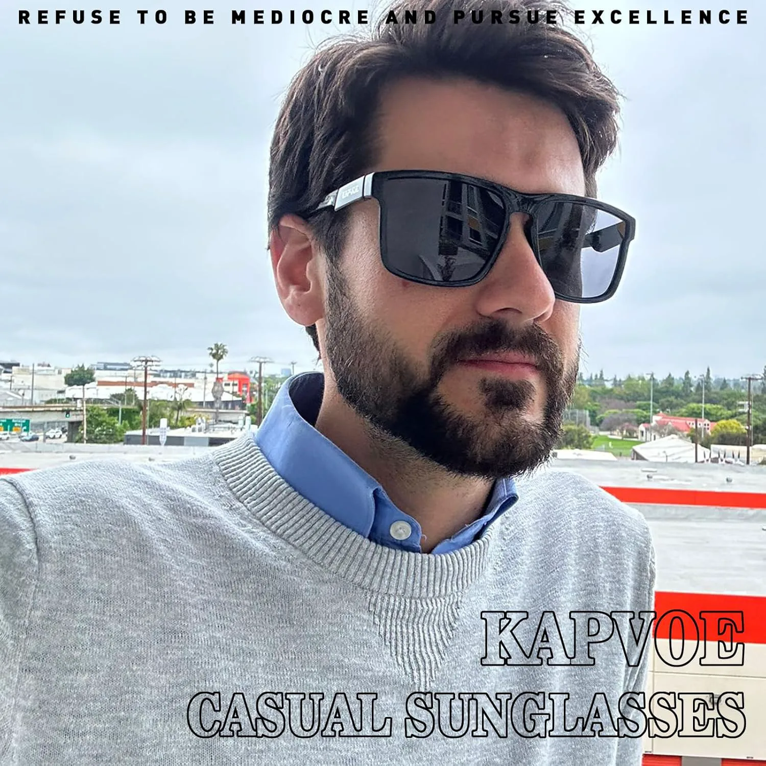 

Поляризованные солнцезащитные очки KAPVOE для мужчин и женщин, защита UV400, спортивные очки для вождения, рыбалки, велоспорта, пляжа, гольфа, бега - K116, 03