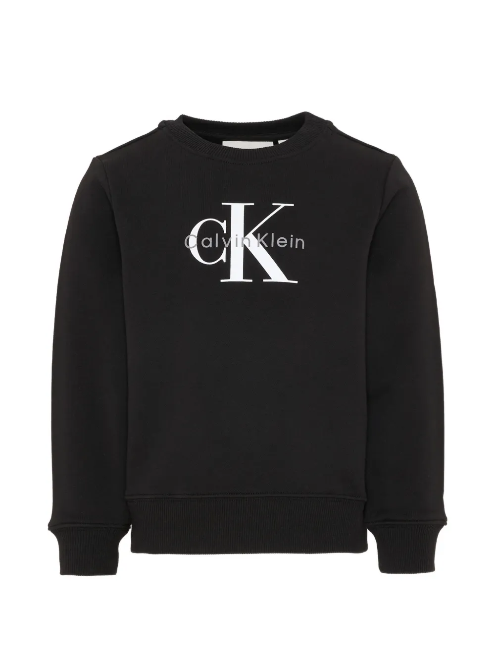 

Свитшот с логотипом и круглым вырезом Calvin Klein Kids, черный