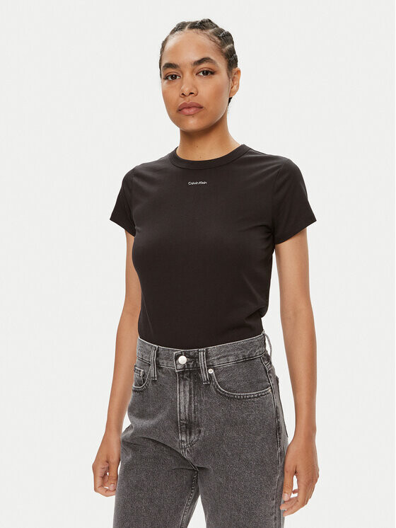 

Футболка узкого кроя Calvin Klein, черный