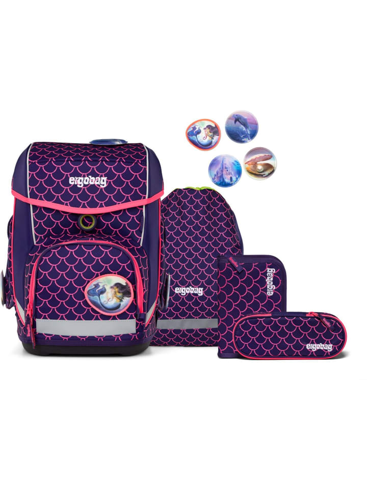 

Ergobag Набор школьных сумок Cubo, 5 предметов,фиолетовый