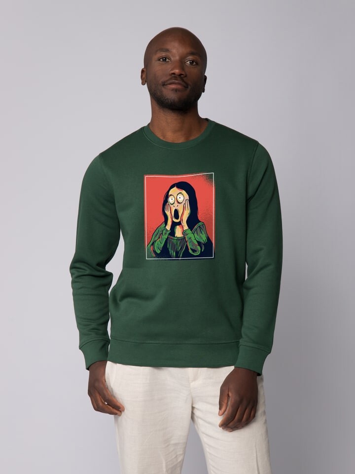 

Толстовка wat Apparel Mona Lisa Scream, цвет bottle green