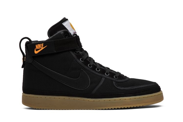 

Кроссовки Nike Carhartt WIP x Vandal High Supreme 'Black Gum', черный