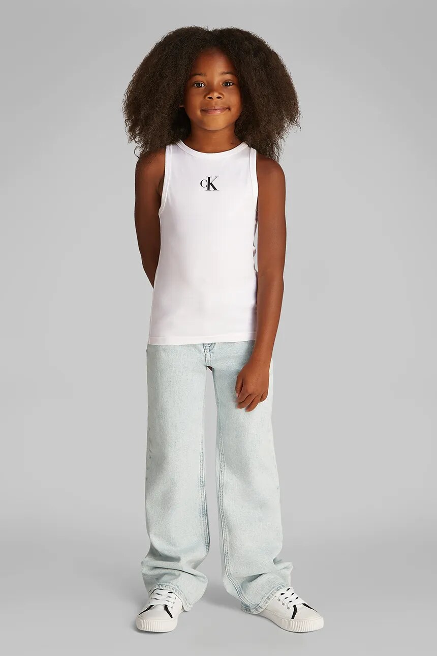 

Детский топ Calvin Klein Jeans, белый