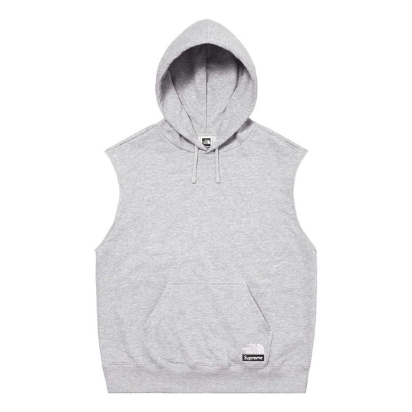 Толстовка x the north face convertible hooded sweatshirt 'grey' Supreme, серый — фото 3