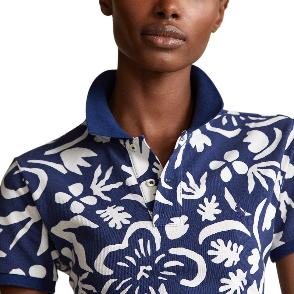 Polo Ralph Lauren Женская поло морского синего цвета — фото 4