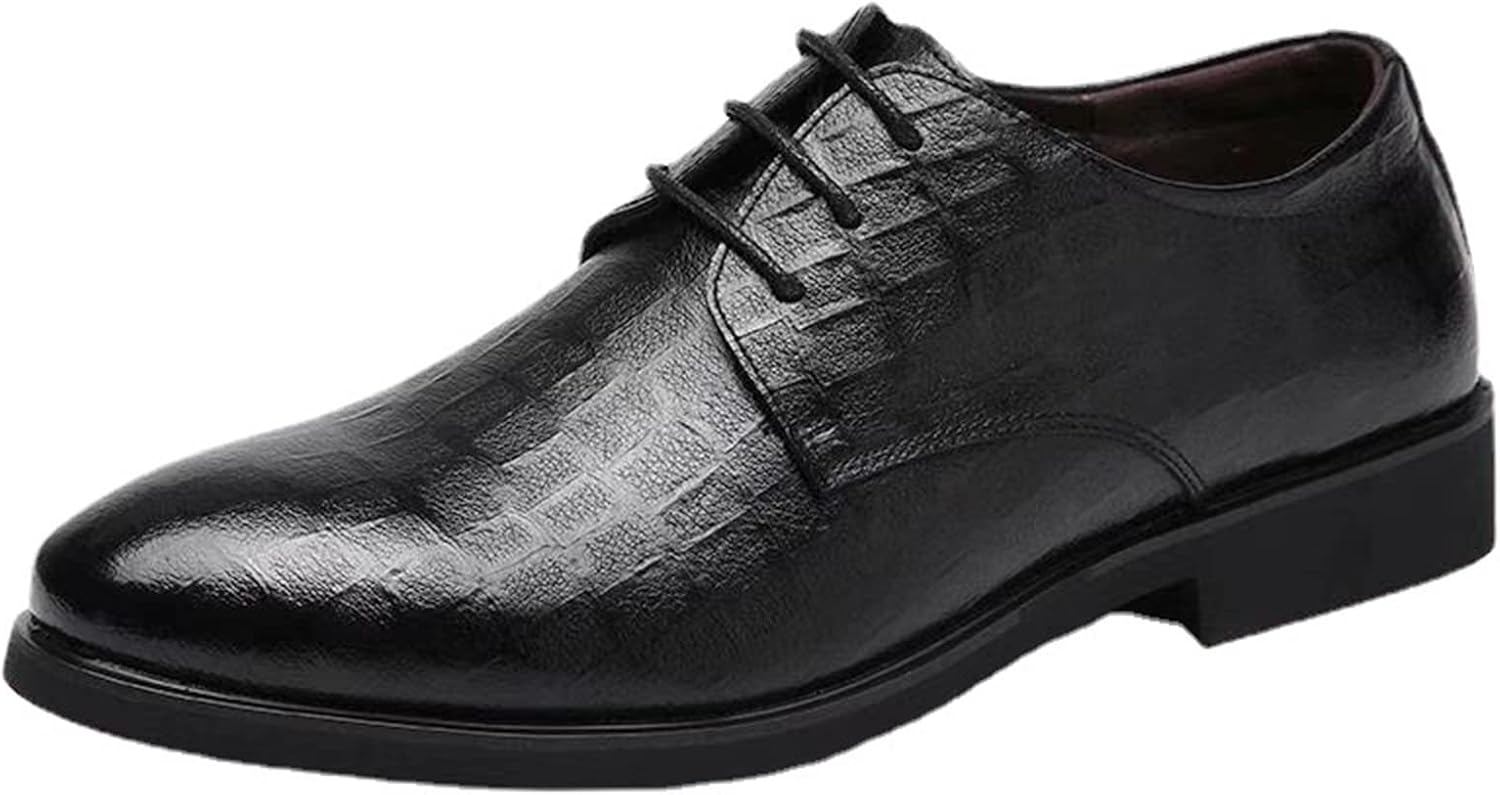 

Мужские оксфорды Классические деловые кожаные туфли Мужские туфли для повседневной носки, вечеринок и вечеров Осень Весна Generic, черный