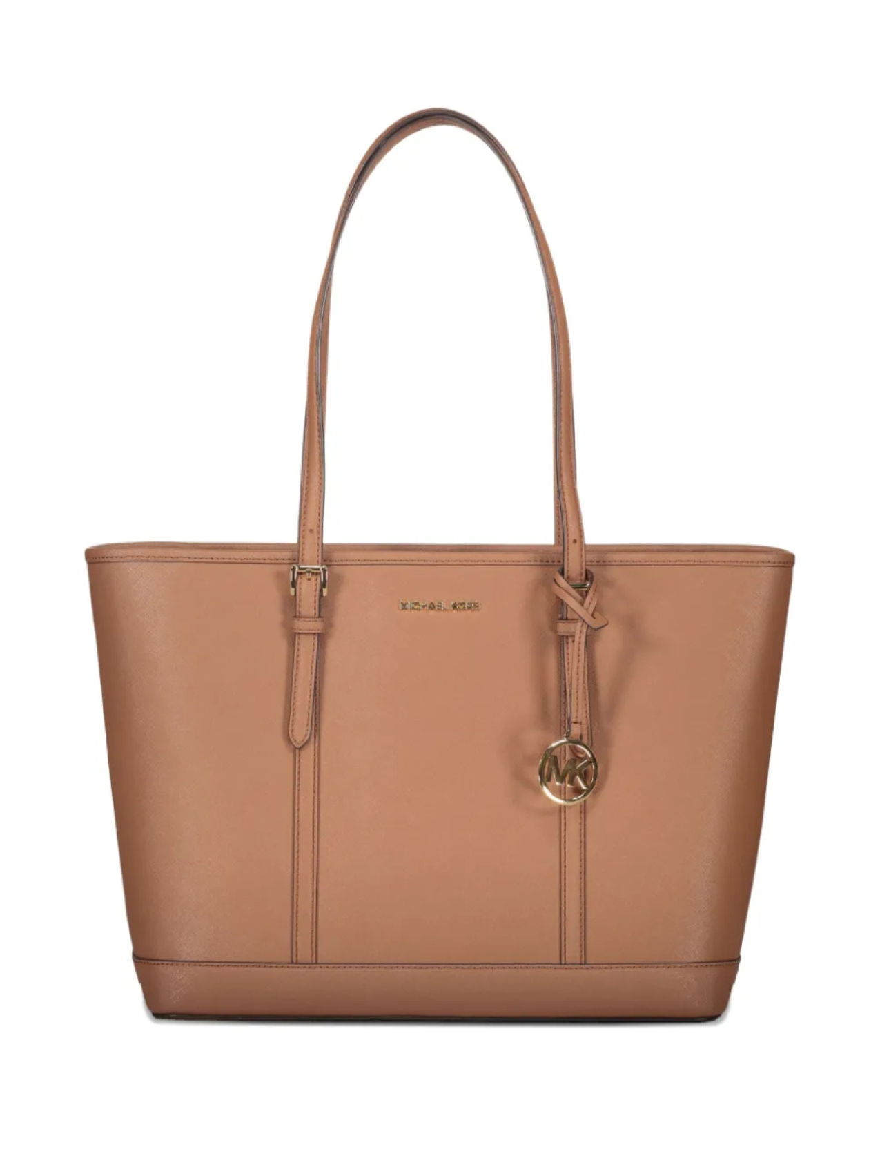 

Michael Kors Jet Set кожаная сумка-тоут с застежкой-молнией сверху, коричневый