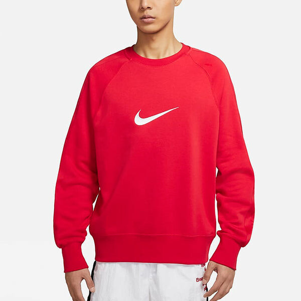 Толстовка Nike MENS Sportswear Swoosh Casual Sports Crew-neck Red, красный — фото 3