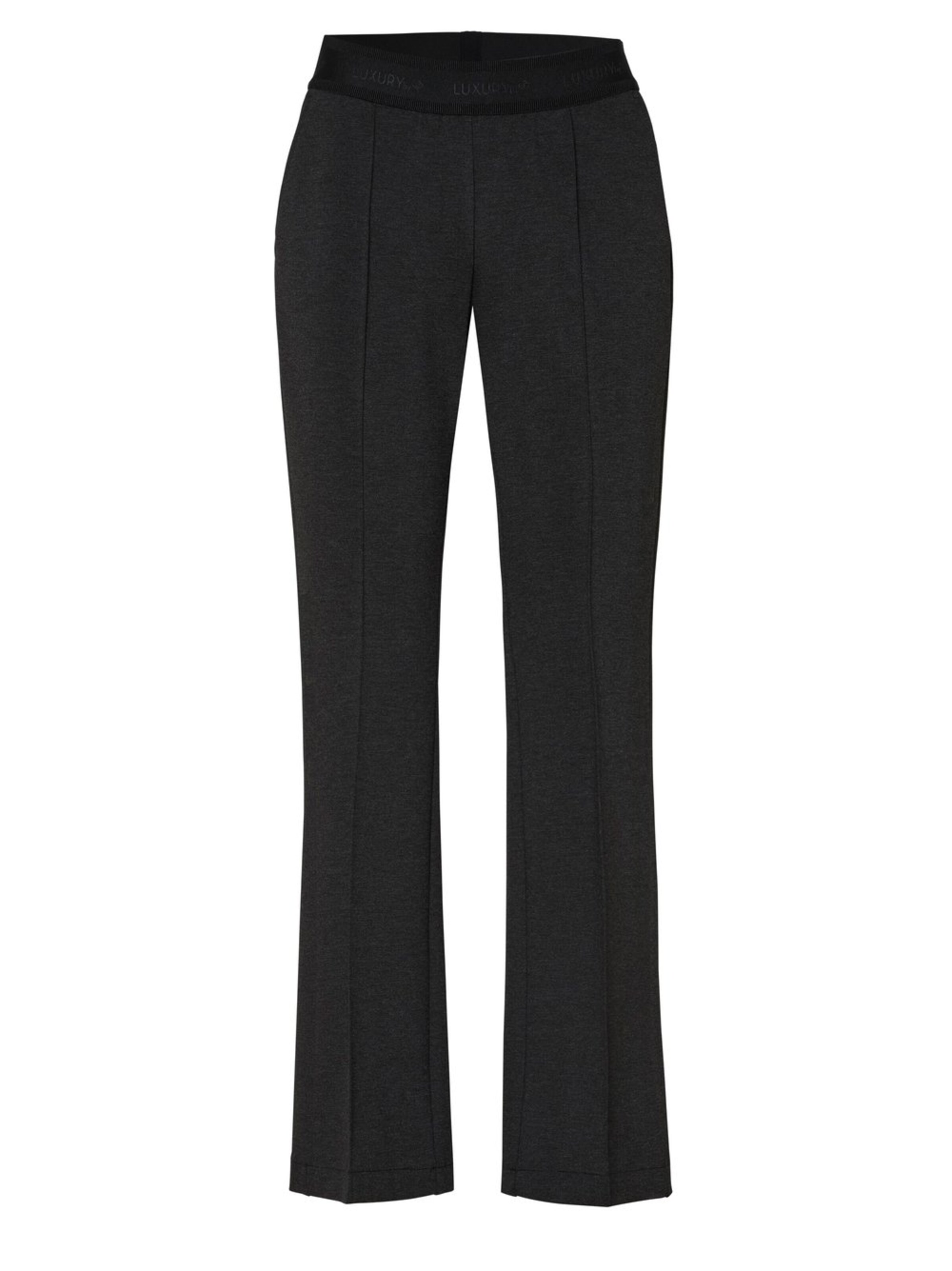 

TONI Брюки с расклешенными штанинами и складками спереди в цвете Anthracite