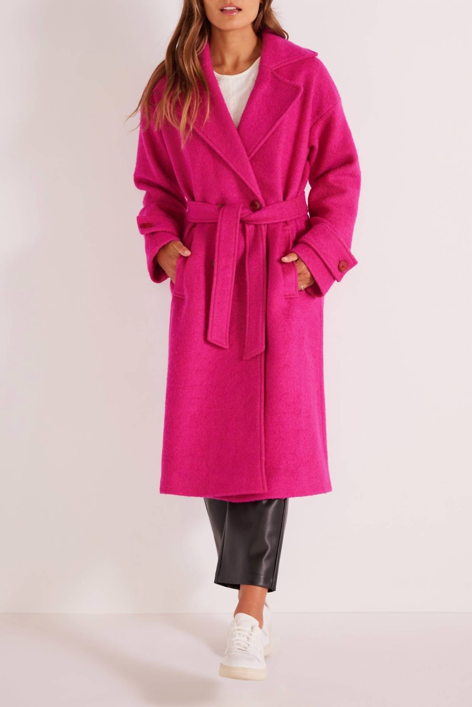 

Пальто Safira в ягодном цвете MINKPINK, цвет berry