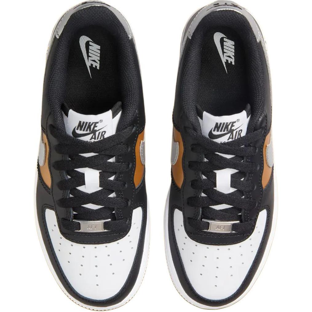 Nike Air Force 1 Амортизация, Износостойкие Низкие Детские Скейтбординг Кроссовки Черный Белый — фото 4