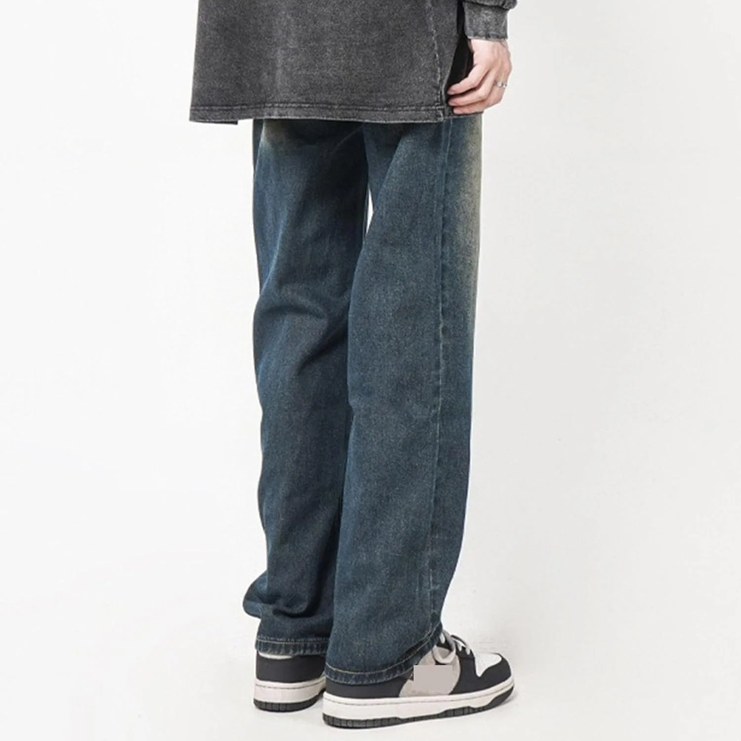 Джинсы свободные Baggy Loose Jeans, синие — фото 4