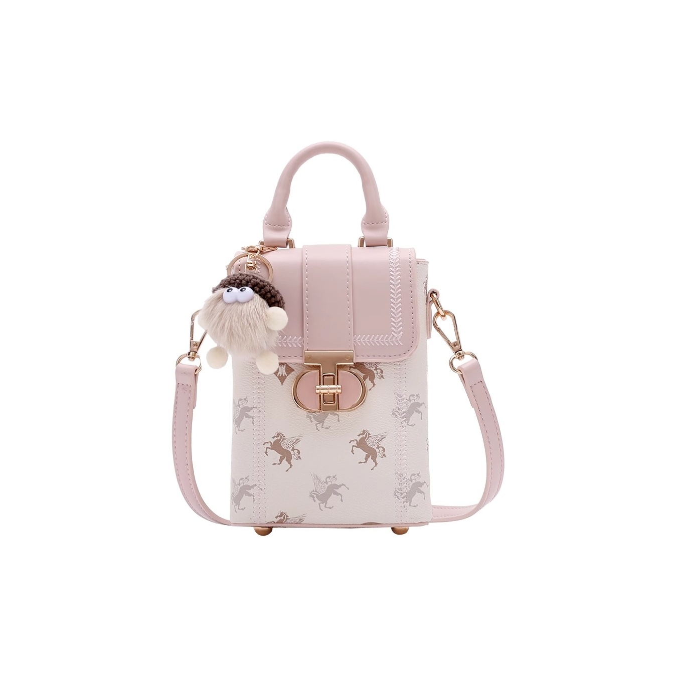 

PAYOT Сумка через плечо из микрофибры и искусственной кожи, кроссбоди, женская белая розовая, Розовый, PAYOT Сумка через плечо из микрофибры и искусственной кожи, кроссбоди, женская белая розовая