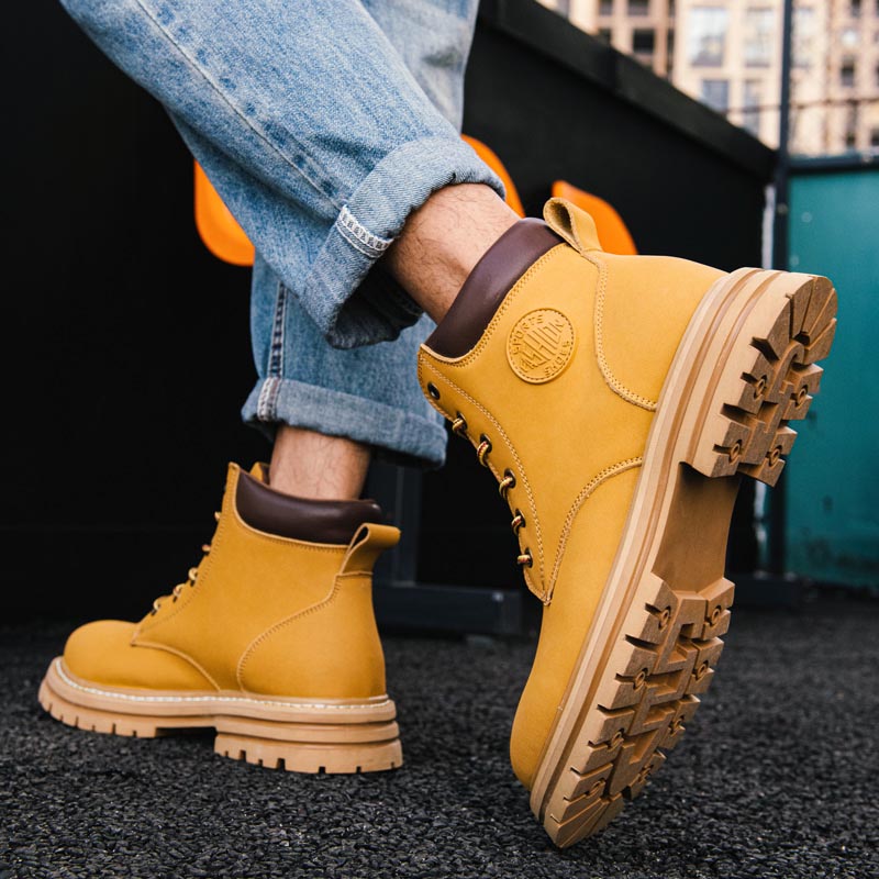 Bull Thunder Кроссовки Мартин Утепленные Желтые, цвет Yellow Insulated Shoes — фото 2