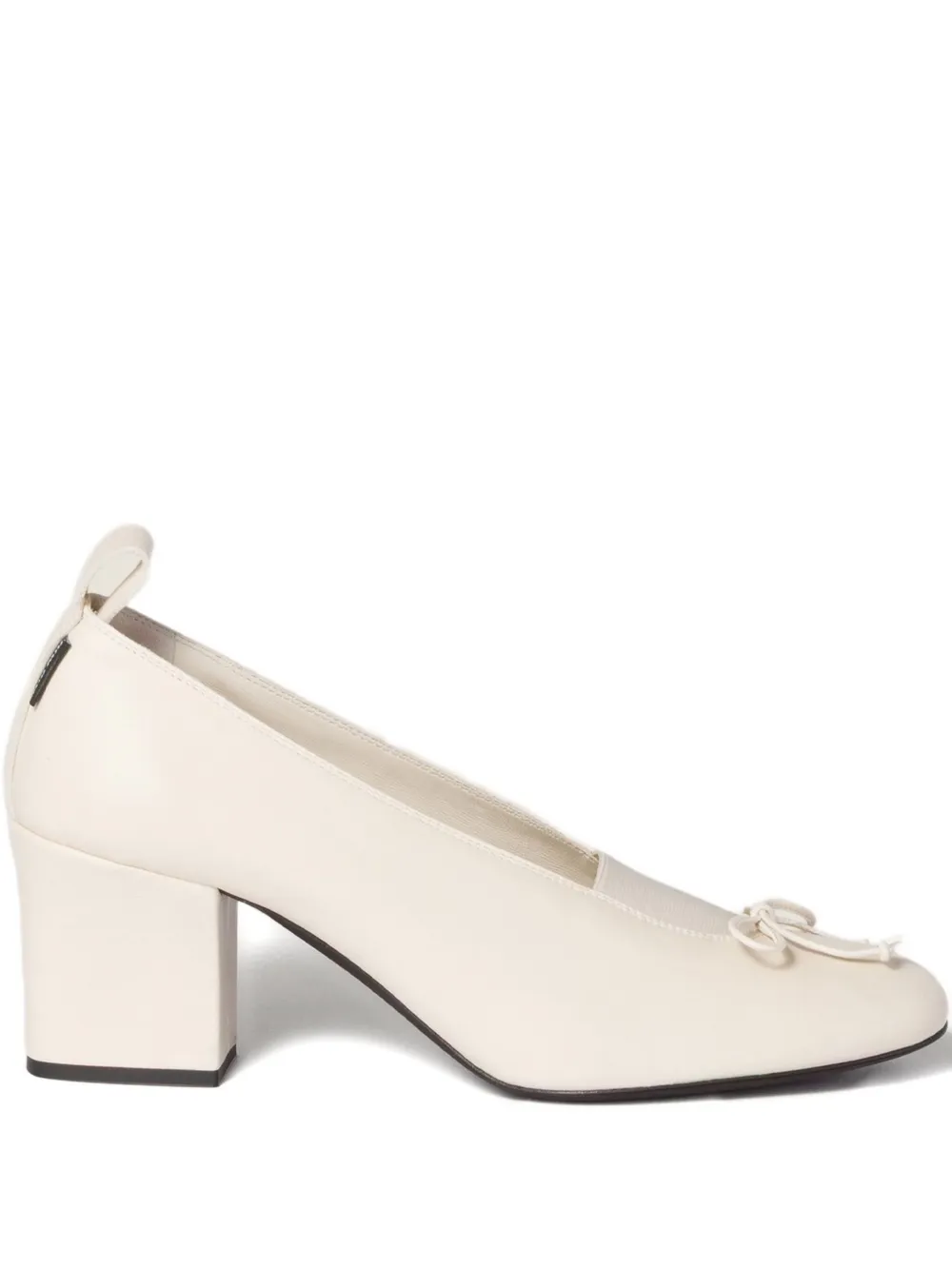 Туфли на блочном каблуке MIU MIU, нейтральный