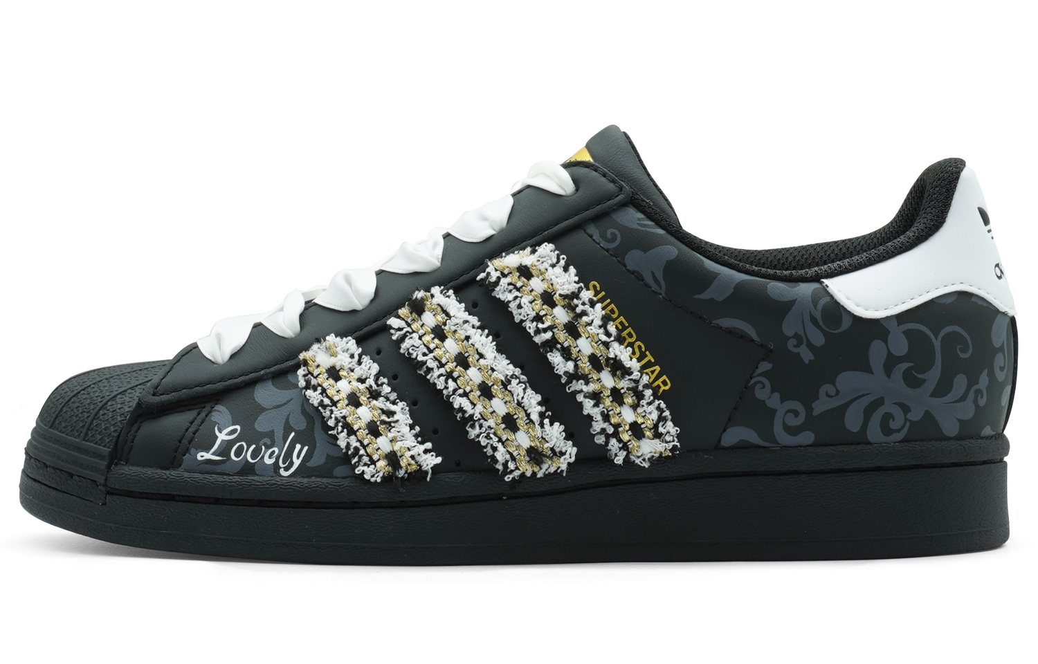 

Superstar Series нескользящие износостойкие низкие кроссовки для скейтбординга унисекс Adidas, черный/белый