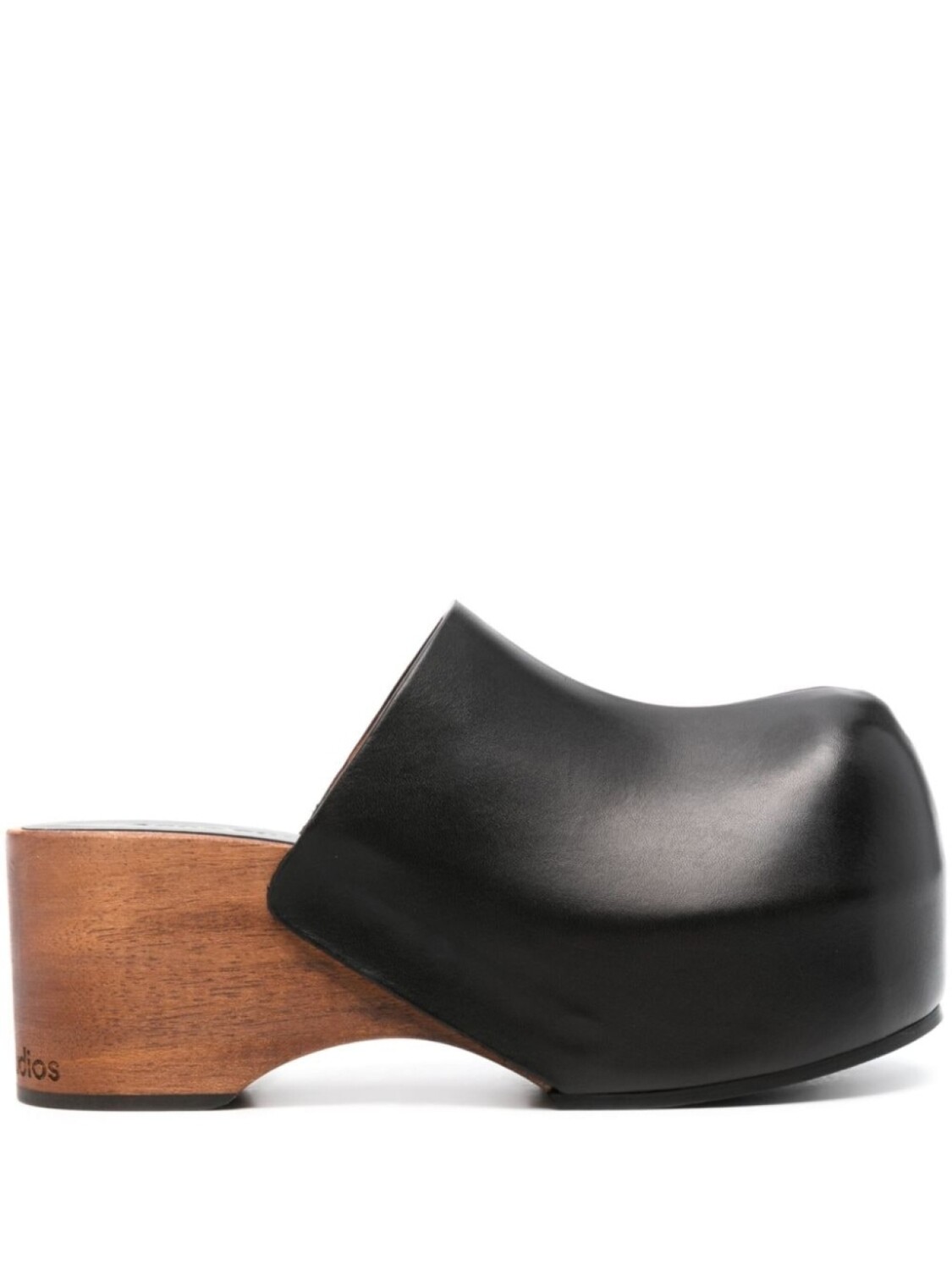 Клоги на деревянной платформе Acne Studios, черный