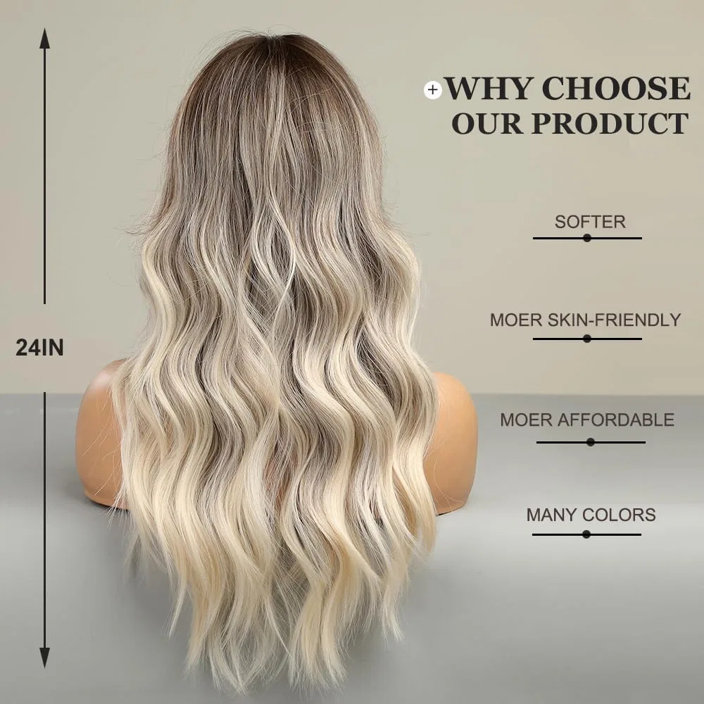 Женский длинный кудрявый парик «Ombre Brown to Blonde» от Esmee Esmee, Ombre Brown To Blonde — фото 4