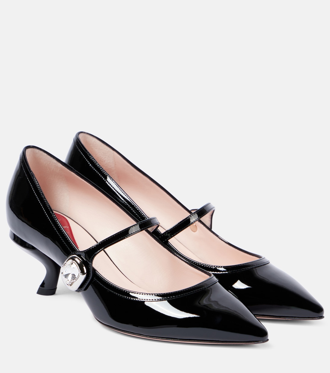 Туфли-лодочки Мэри Джейн из лакированной кожи Virgule Babies Roger Vivier, Nero