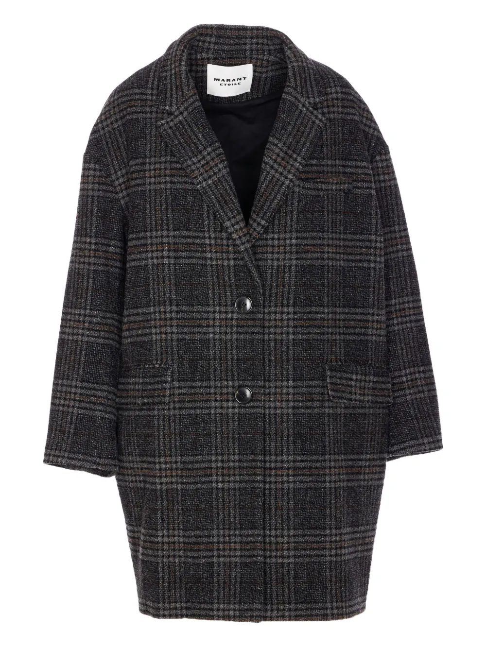 

Шерстяное пальто в клетку MARANT ÉTOILE, серый