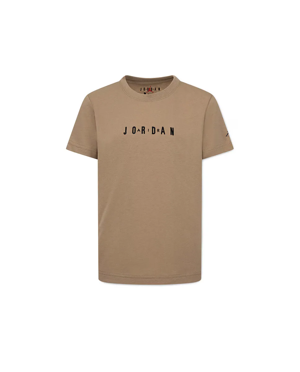 

Футболка с коротким рукавом для мальчиков с надписью Jordan Wordmark, коричневый