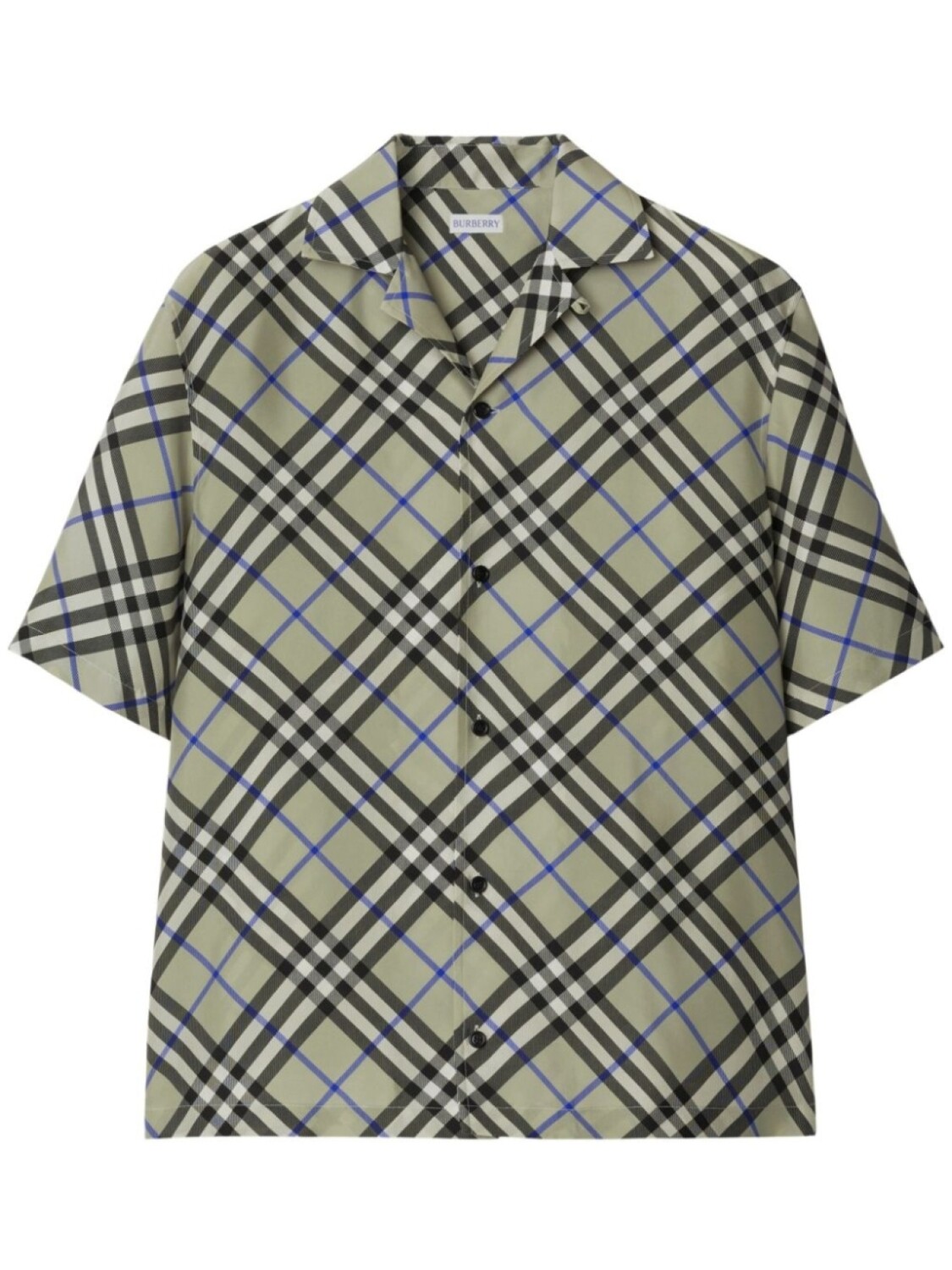 

Burberry шелковая рубашка в клетку Nova Check, зеленый