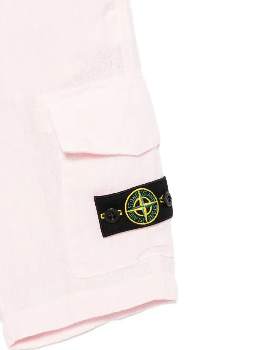 Шорты с накладными карманами Stone Island Junior, розовый — фото 3